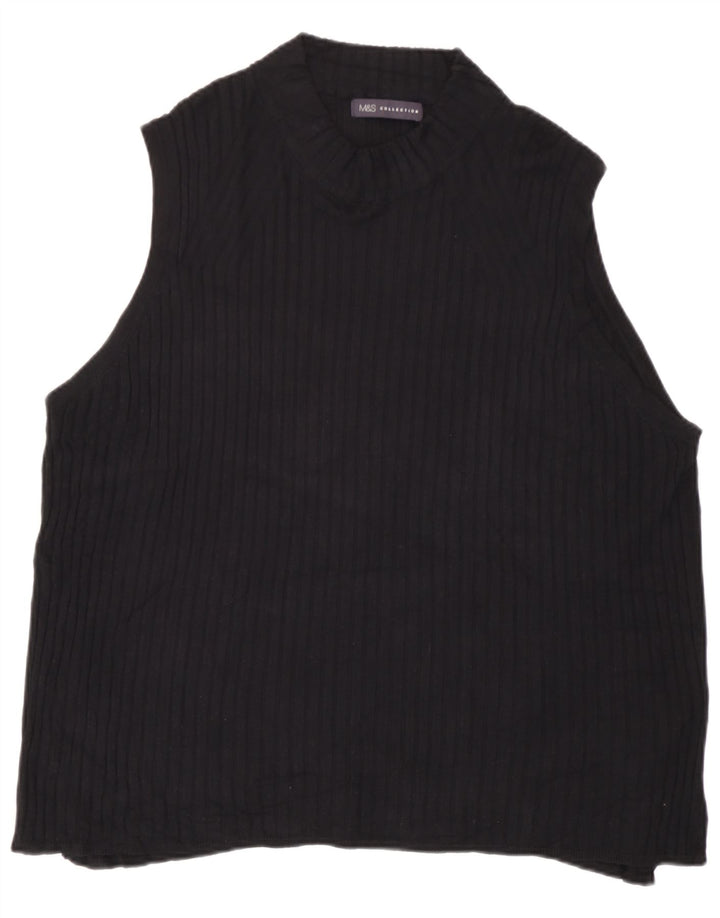 Marks & Spencer Γυναικείο Γιλέκο Τοπ UK 24 4XL Μαύρη βισκόζη
