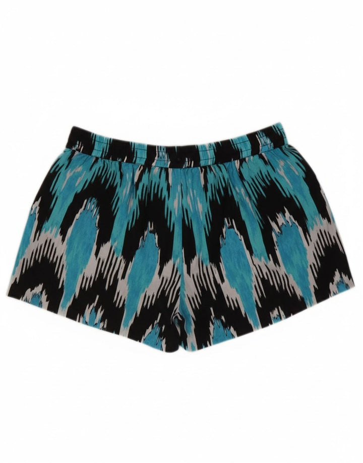 MICHAEL KORS Womens Sport Shorts UK 8 Small  Blue Ikat Polyester