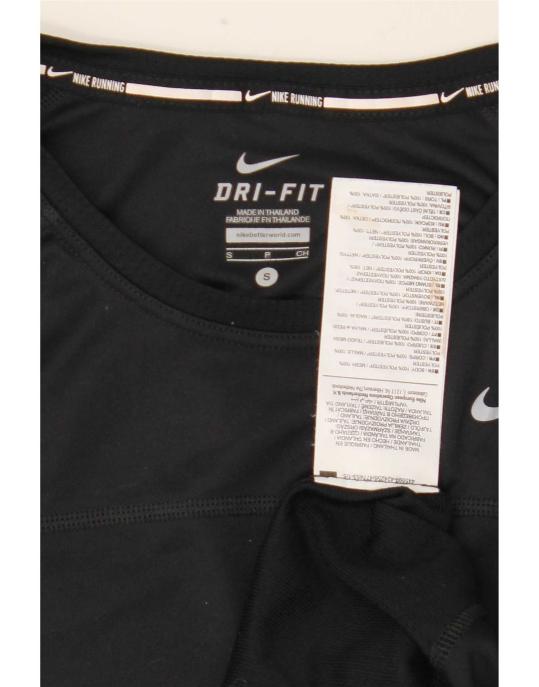 Γυναικείο μπλουζάκι Nike Dri Fit Top UK 10 Small Black Polyester