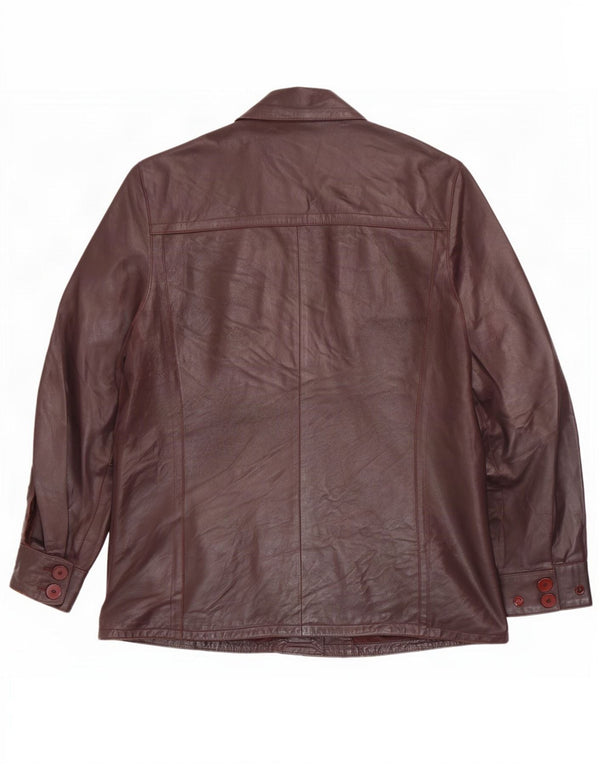 Vintage Ανδρικό Δερμάτινο Μπουφάν UK 42 XL Βουργουνδίας
