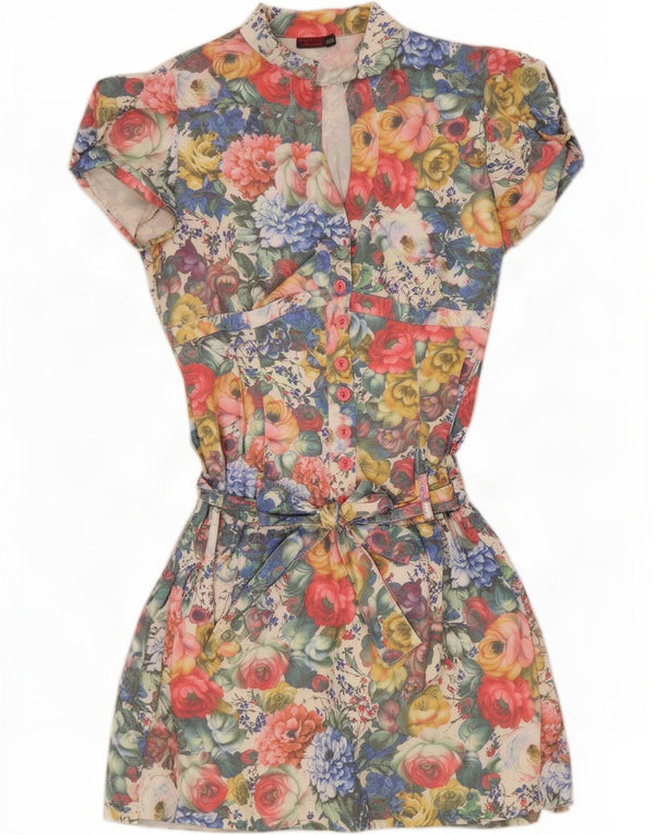 Vintage γυναικείο φόρεμα μέσης UK 22 3XL Πολύχρωμο Floral