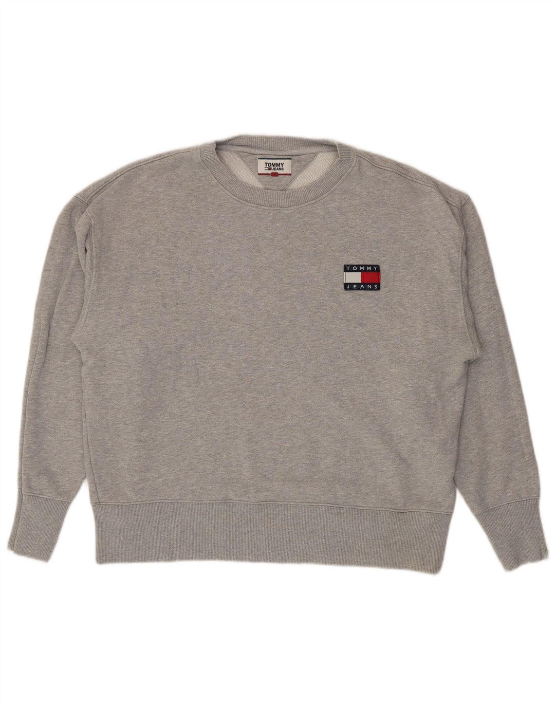 Ανδρικό φούτερ Tommy Hilfiger Jumper με μεγάλο γκρι βαμβακερό φούτερ