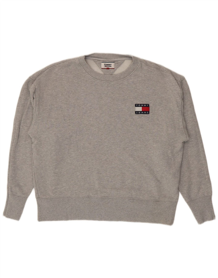 Ανδρικό φούτερ Tommy Hilfiger Jumper με μεγάλο γκρι βαμβακερό φούτερ