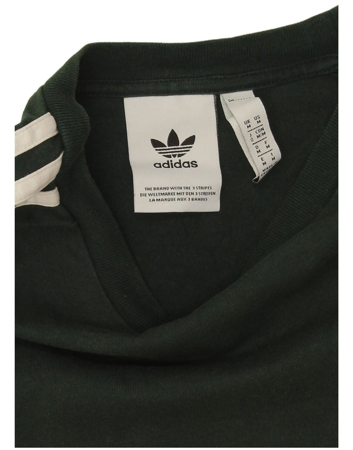 Ανδρικό T-Shirt Adidas Top Μεσαίο πράσινο βαμβακερό