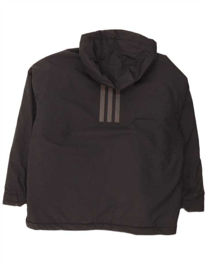 Ανδρικό μπουφάν με κουκούλα Adidas UK 42 XL Μαύρο Πολυεστέρας
