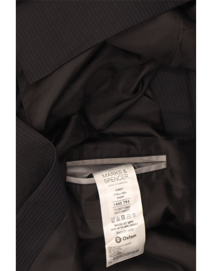 Marks & Spencer Ανδρικό μπουφάν blazer UK 44 XL Navy Blue Pinstripe