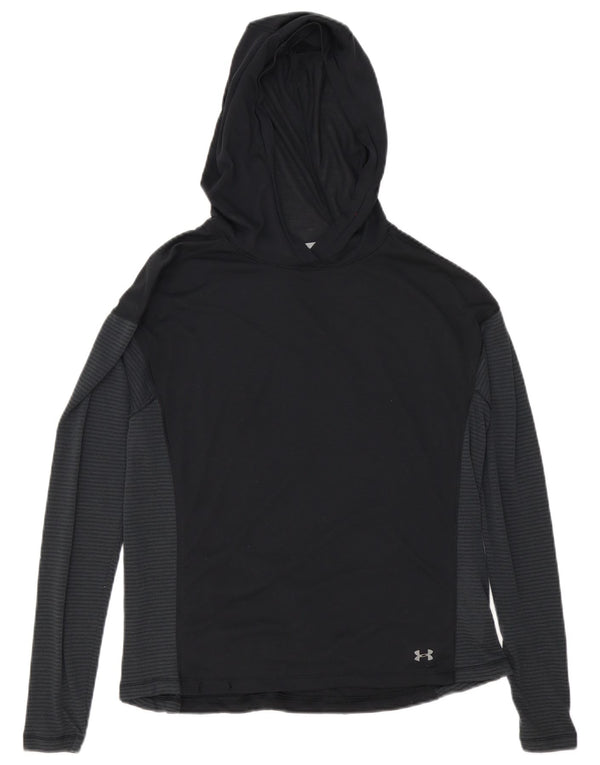 Under Armour Γυναικείο Heat Gear με κουκούλα μακρυμάνικο UK 10 Small Black