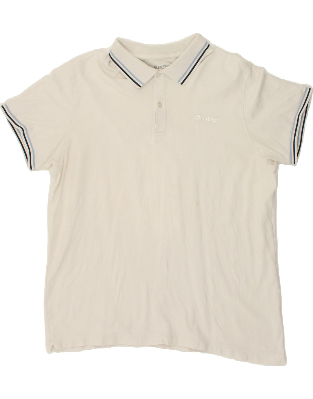 LOTTO Mens Polo Shirt 2XL White Cotton Vintage Lotto and Second-Hand Lotto from Messina Hembry 