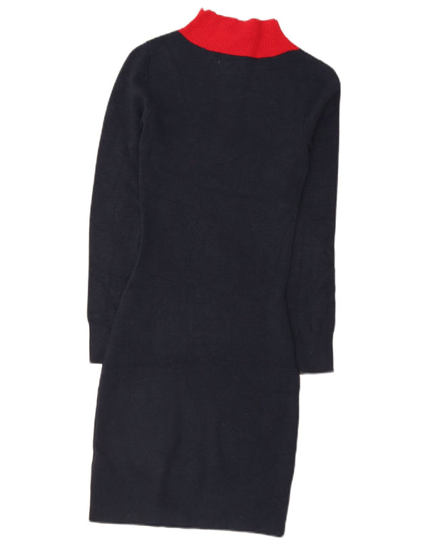 Jack Wills γυναικείο φόρεμα με φερμουάρ UK 6 XS Navy Blue Colourblock