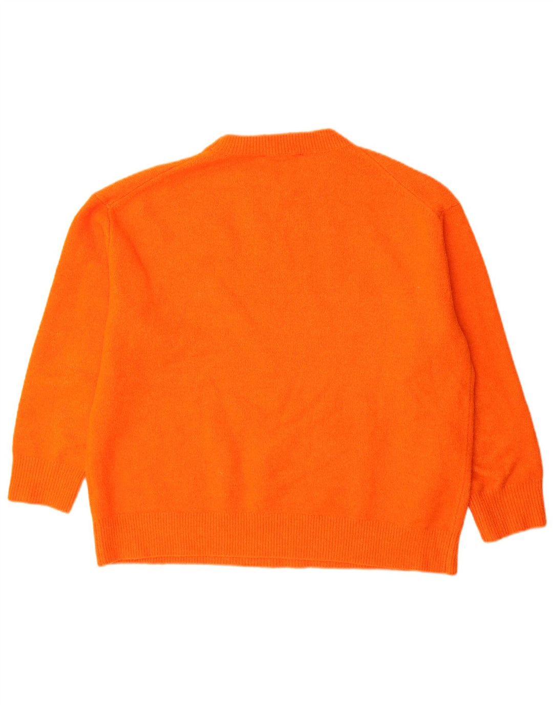 Zara γυναικείο πουλόβερ υπερμεγέθη Crew Neck Jumper UK 14 Medium πορτοκαλί ακρυλικό