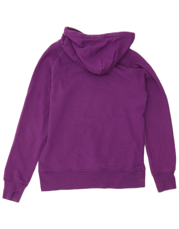 Canterbury Womens Graphic Hoodie Jumper UK 12 Medium Purple Cotton