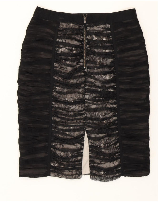 COAST Γυναικεία Lace Pencil Φούστα UK 10 Small W28 Black Polyester