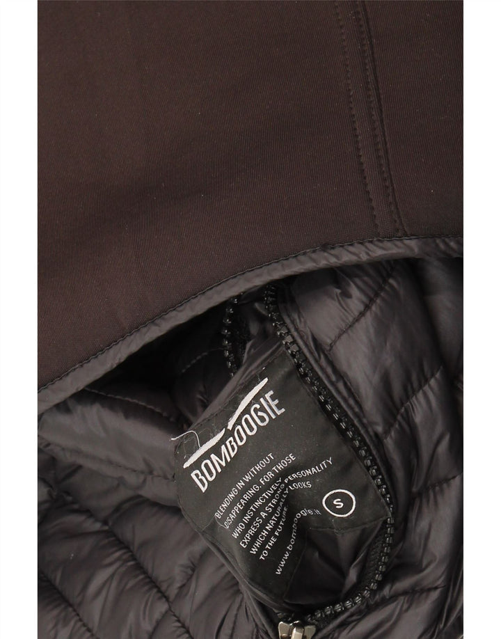 Bomboogie Ανδρικό μπουφάν με κουκούλα Bomber padded UK 36 Small Black Polyester