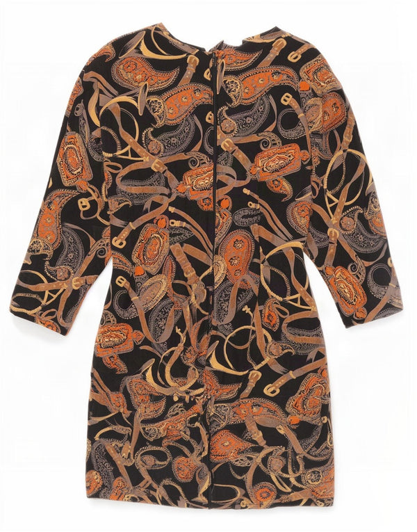 Perceptions Γυναικείο φόρεμα με μανίκια 3/4 UK 8 Small Black Paisley