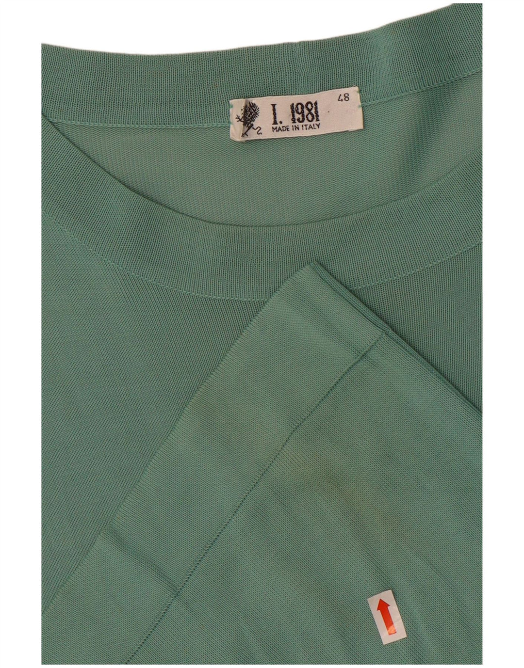 Vintage Ανδρικό T-Shirt Top IT 48 Μεσαία Πράσινη Βισκόζη