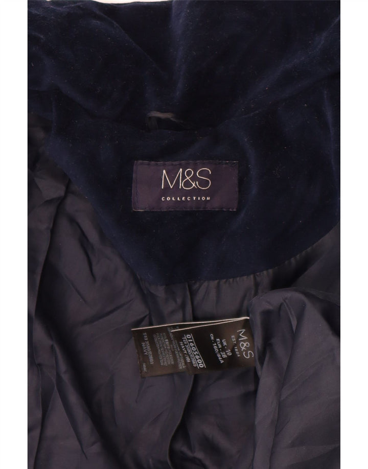 Marks & Spencer Γυναικείο βελούδινο μπουφάν UK 10 Small Navy Blue