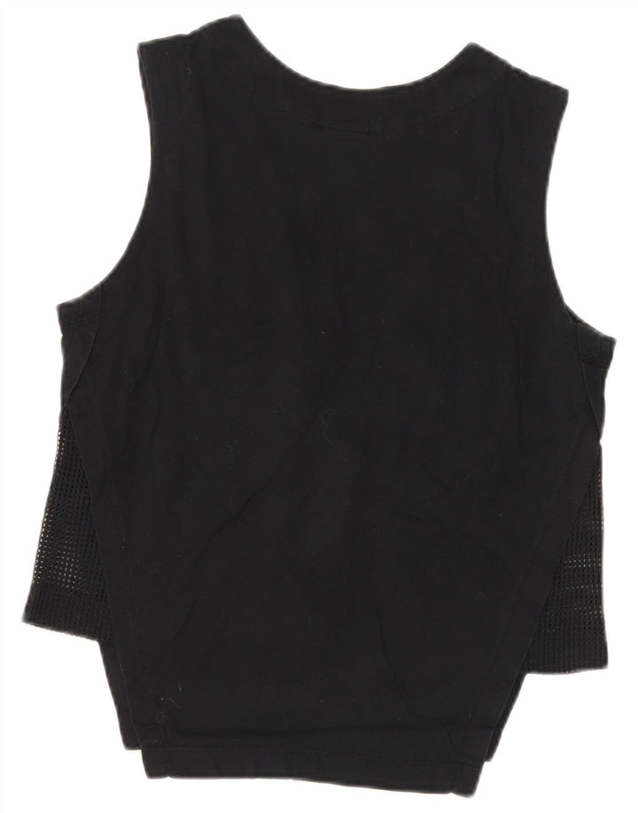 Γυναικείο γραφικό γιλέκο NIKE τοπ UK 10 Small Black Synthetic