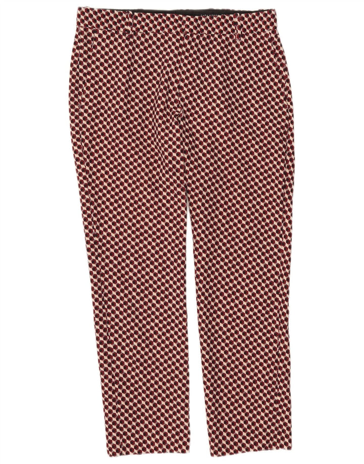 Zara Γυναικείο Slim παντελόνι Chino Medium W28 L27 Κόκκινο γεωμετρικό