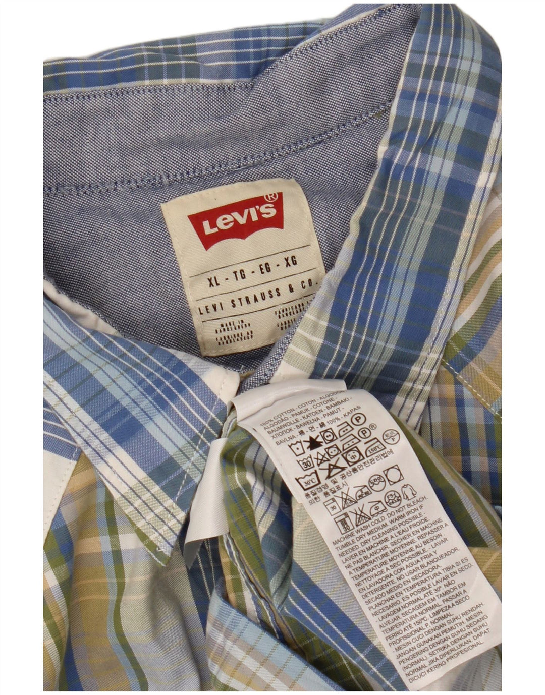 Ανδρικό φανελένιο πουκάμισο LEVI'S XL πολύχρωμο βαμβακερό μάρσιπο
