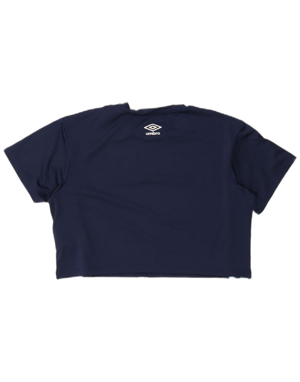 Γυναικείο γραφικό T-shirt Umbro Crop Top UK 18 XL Navy Blue Colorblock