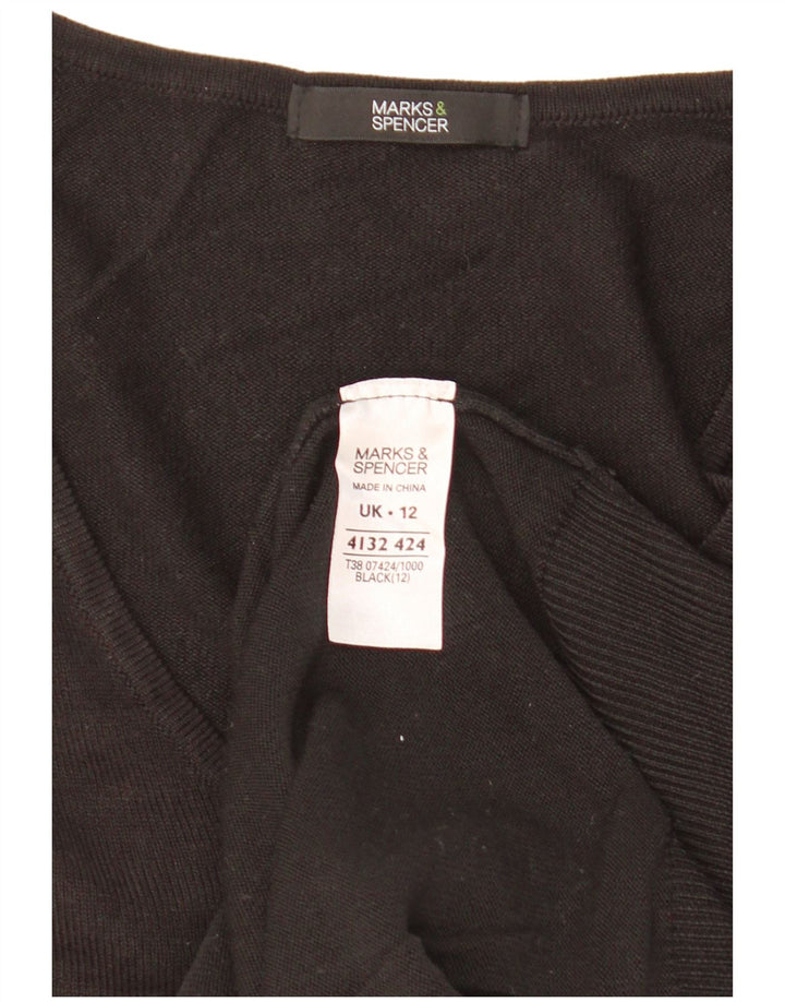 Marks & Spencer Γυναικείο πουλόβερ με λαιμόκοψη σε V UK 12 Μεσαίο Μαύρο Ακρυλικό