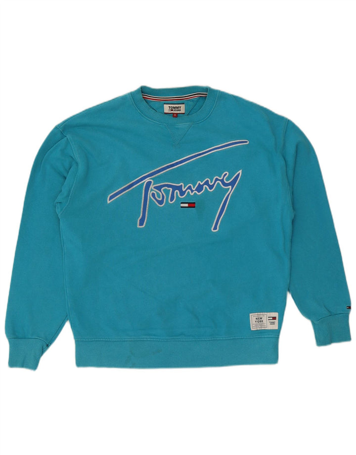 Γραφικό ανδρικό φούτερ Tommy Hilfiger Jumper Μικρό Μπλε Βαμβακερό