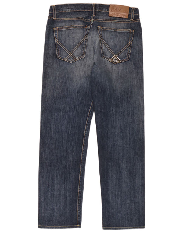 Roy Rogers Mens Straight Jeans W34 L30 Blue Cotton