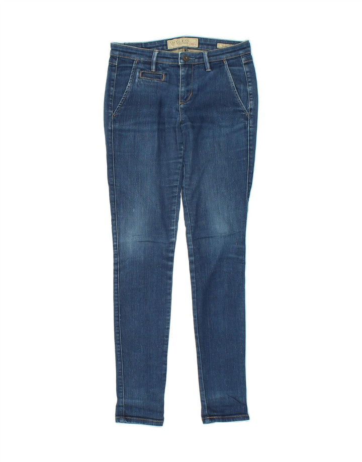 GUESS Womens Skinny Jeans W28 L31 Blue Vintage Guess and Second-Hand Guess from Messina Hembry 