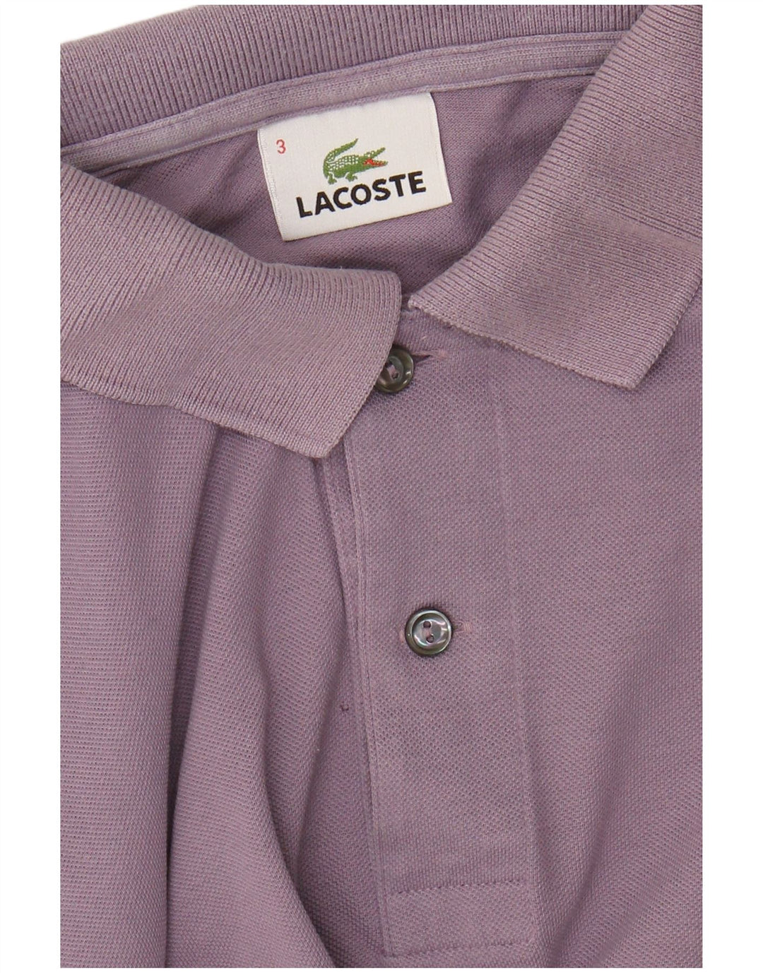 LACOSTE Mens Polo Shirt Size 3 Small Purple Cotton