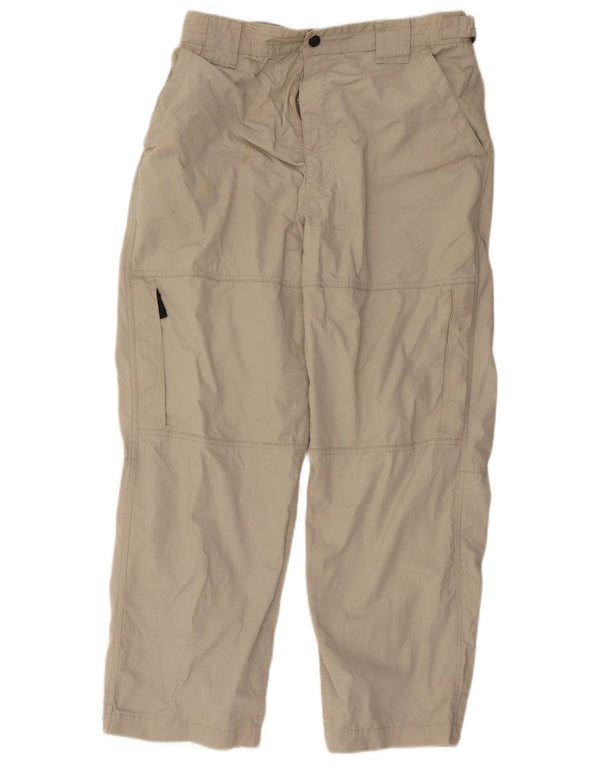 Marks & Spencer Mens Blue Harbor Tapered Cargo Παντελόνι W36 L29 Beige