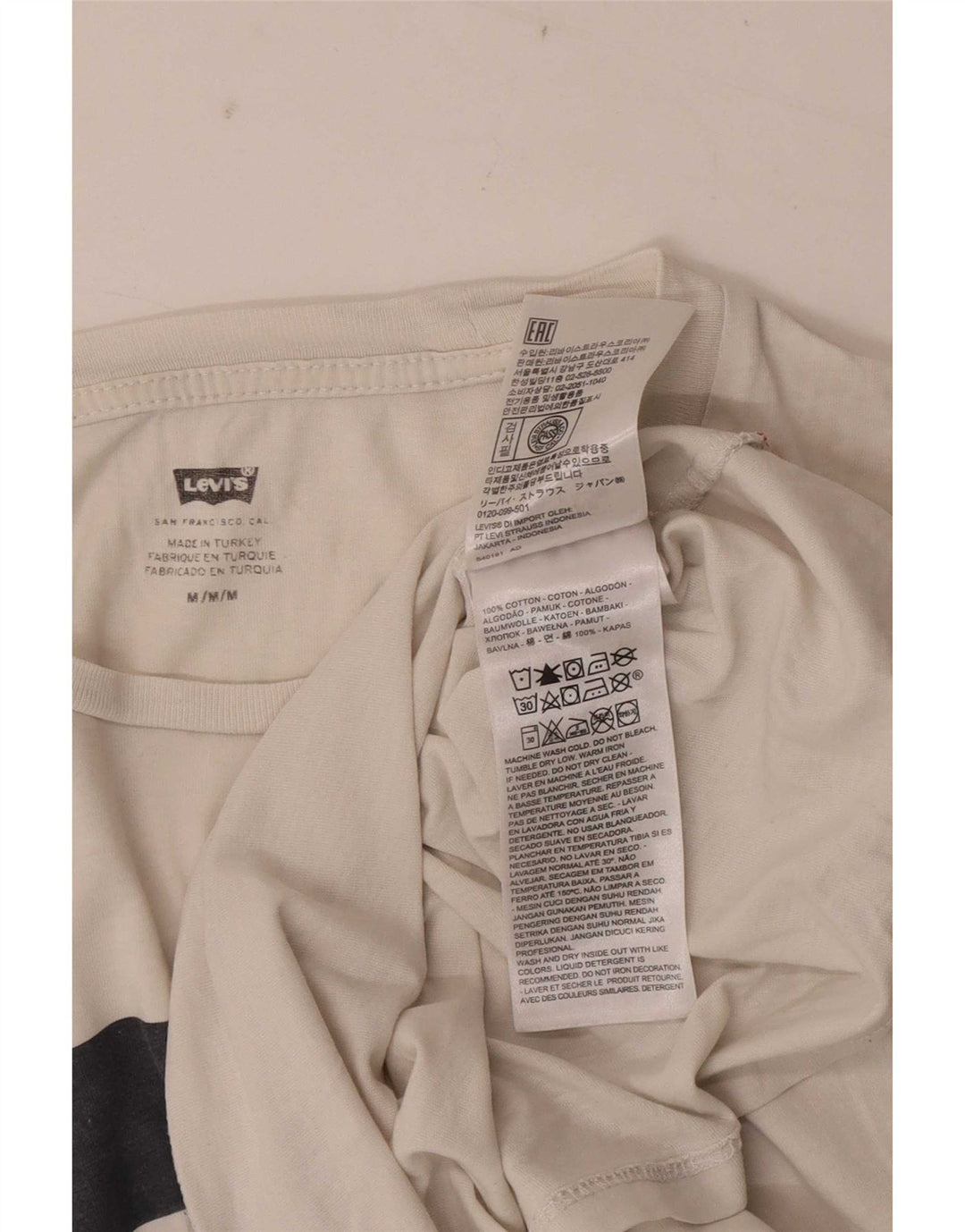 Ανδρικό γραφικό μπλουζάκι Levi's Top μεσαίο λευκό χρώμα, βαμβακερό