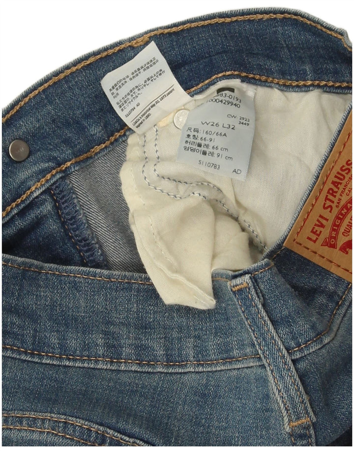 LEVI'S Γυναικείο 724 Ψηλό ίσιο Τζιν W26 L32 Μπλε