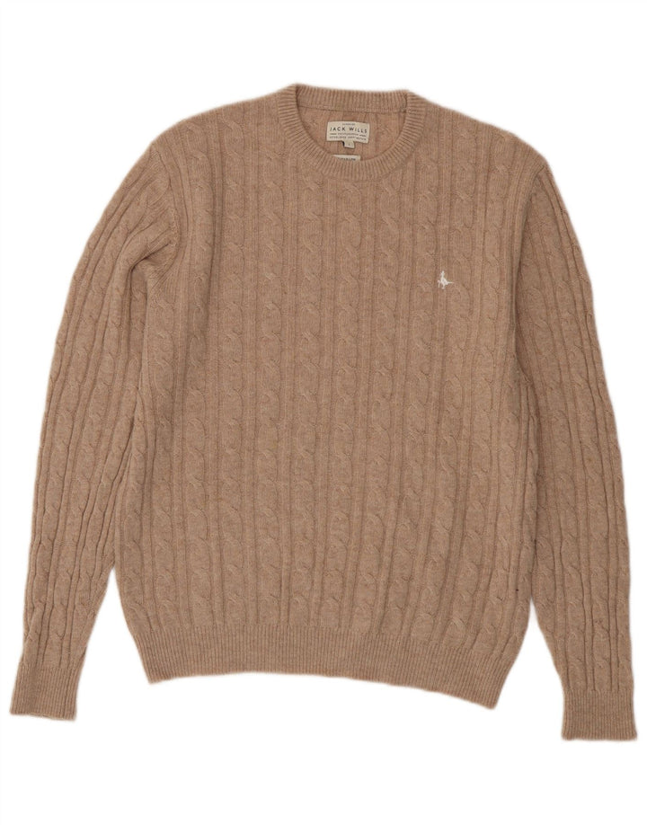 Ανδρικό πουλόβερ JACK WILLS The Marlow Crew Neck Jumper Large Beige