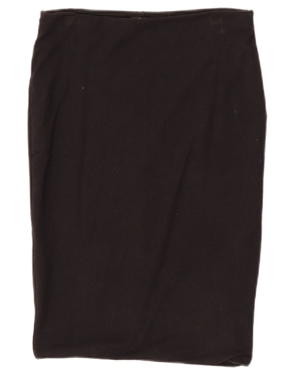 Zara Γυναικεία Pencil Φούστα Medium W28 Μαύρη Βαμβακερή