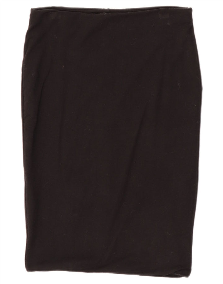 Zara Γυναικεία Pencil Φούστα Medium W28 Μαύρη Βαμβακερή