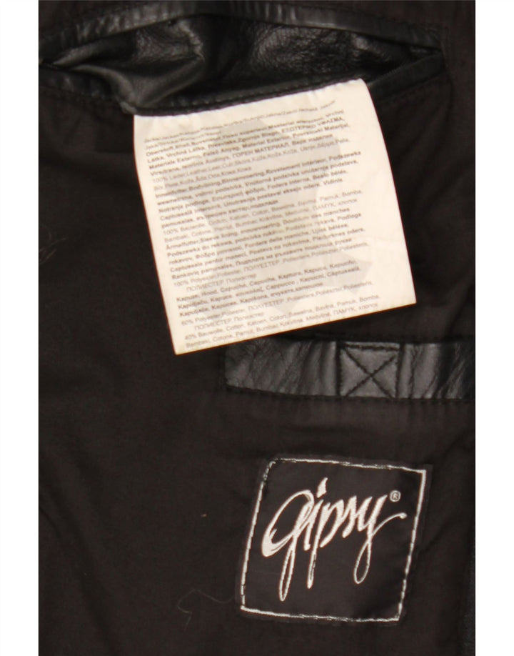 Gipsy Ανδρικό Δερμάτινο Μπουφάν UK 40 Large Μαύρο Δερμάτινο
