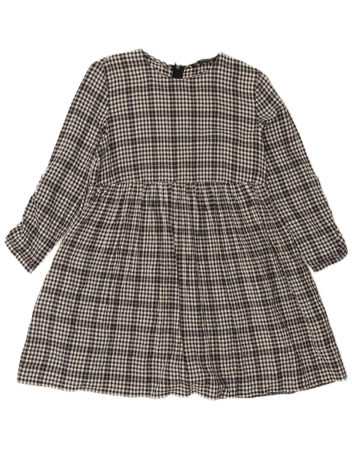Zara Γυναικείο Trafaluc Μακρυμάνικο Playsuit UK 10 Small Black Gingham Cotton