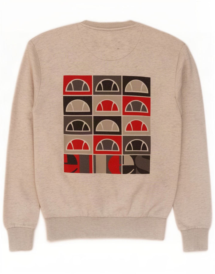 Γραφικό ανδρικό φούτερ Ellesse Jumper Μικρό Γκρι με φλύκταινες πολυεστέρα