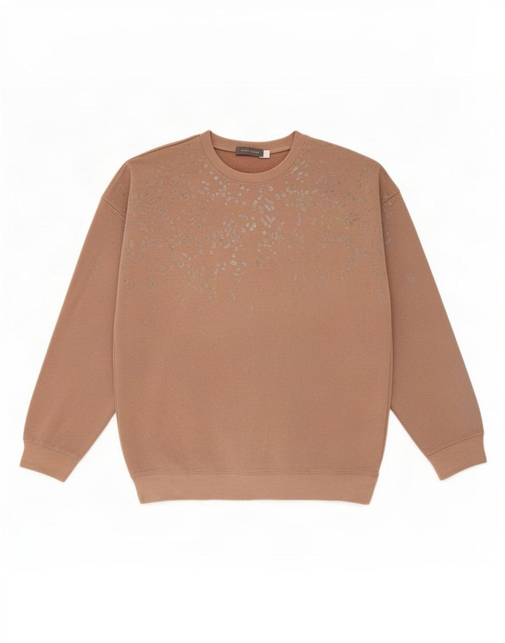 Γυναικείο φούτερ με αφηρημένο σχέδιο MINT VELVET Jumper UK 10 Small Beige