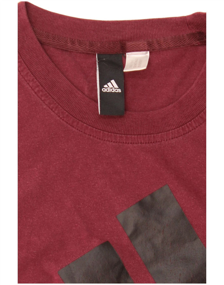 Ανδρικό γραφικό T-Shirt Adidas Top Small Maroon