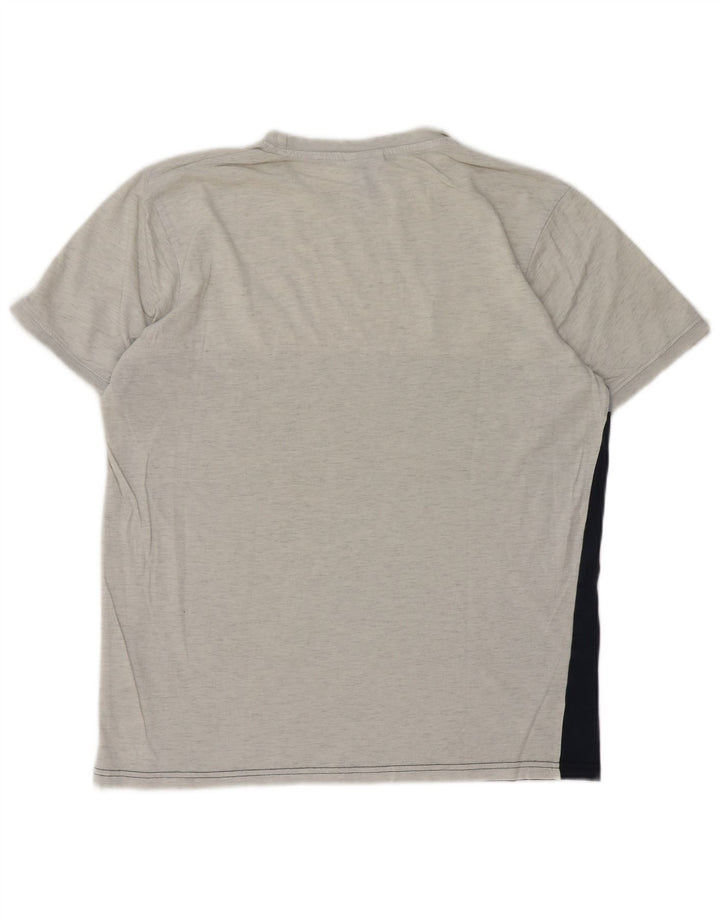 Ανδρικό T-Shirt Ellesse Top Large Grey Colourblock Βαμβακερό