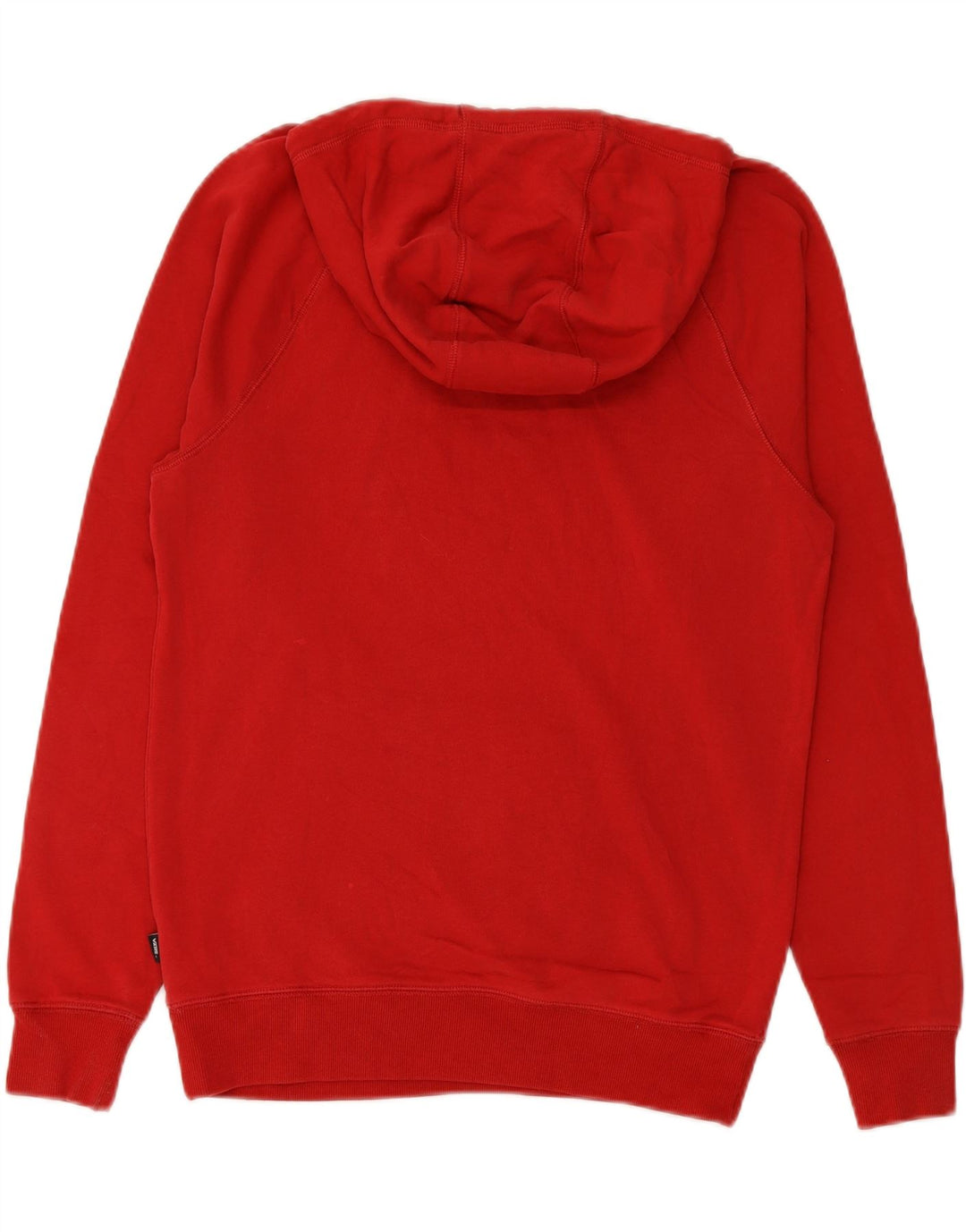 VANS Mens Hoodie Jumper Small Red Cotton