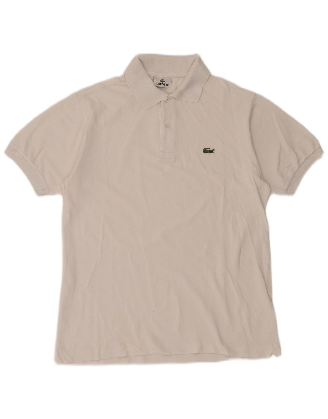Ανδρικό πουκάμισο πόλο Lacoste, μέγεθος 3, μικρό λευκό βαμβακερό