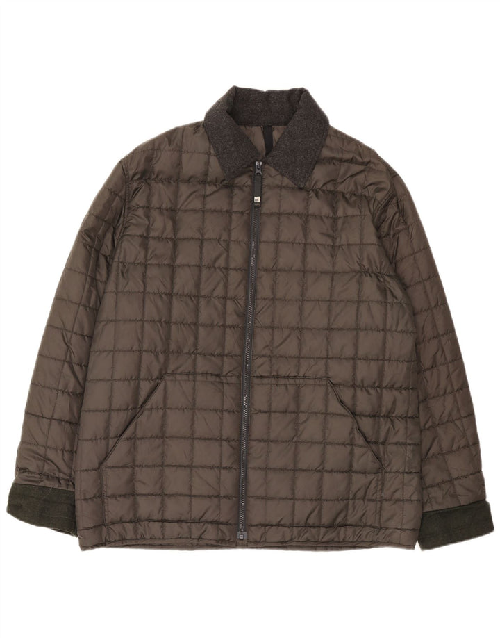 Belfe & Mens Quilted Jacket UK 46 3XL Grey Polyester