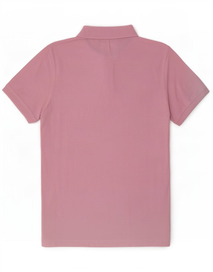 Crew Clothing Ανδρικό πουκάμισο πόλο μεσαίου ροζ βαμβακερό