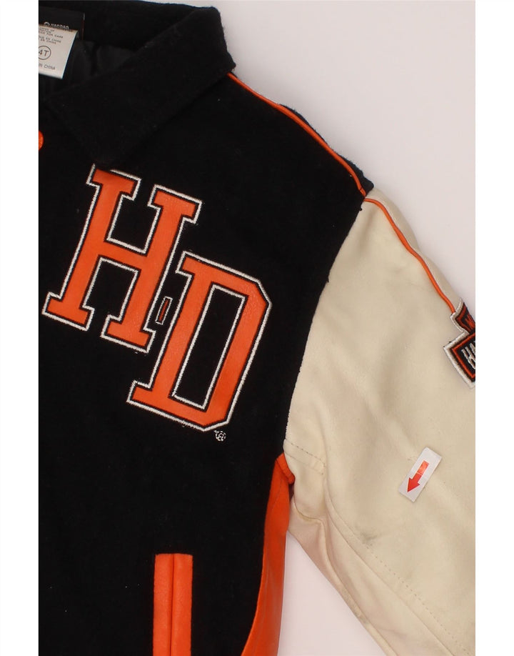 Μπουφάν Harley Davidson Boys Graphic Varsity 3-4 Years Navy Blue Colourblock