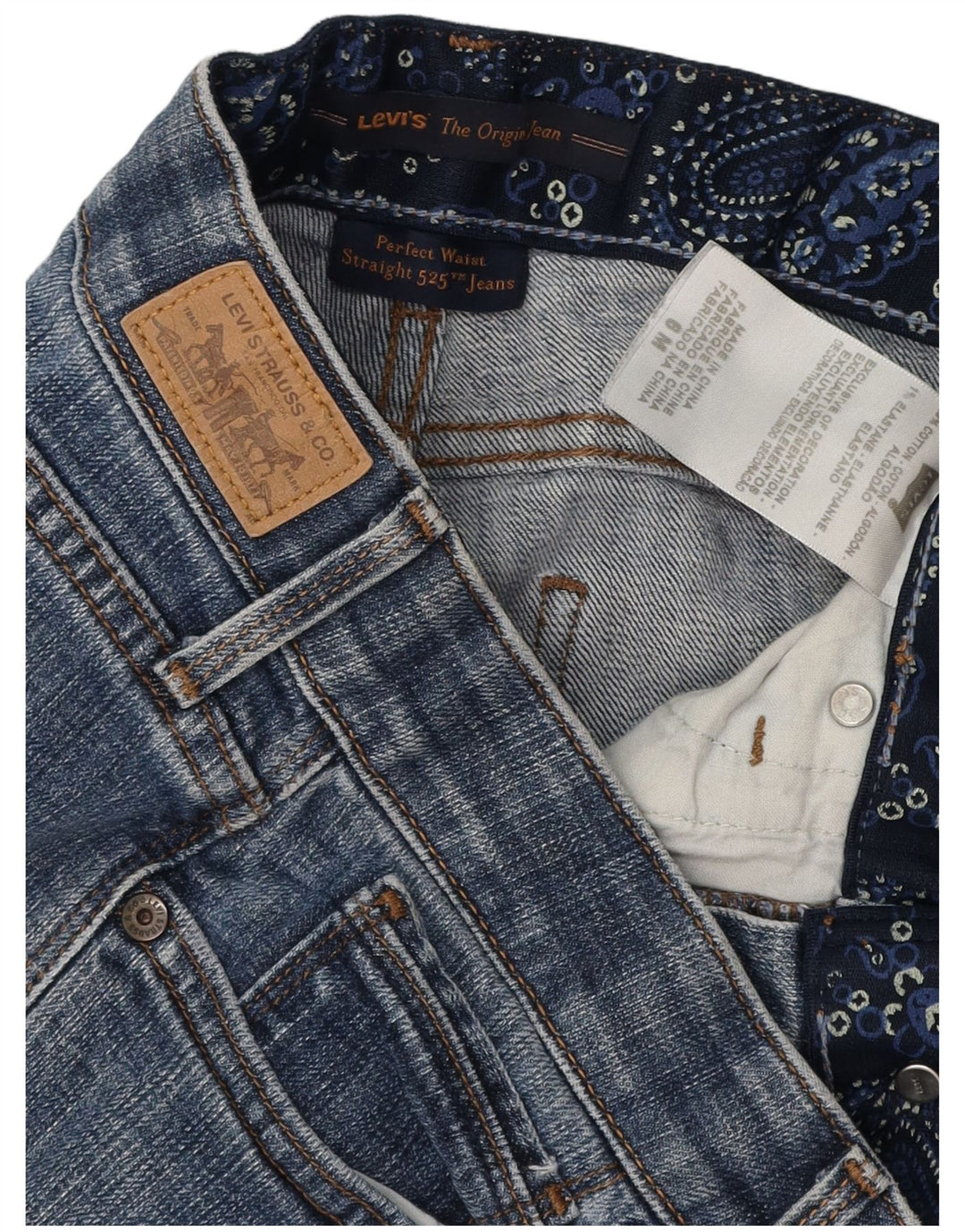 LEVI'S Γυναικείο τζιν 525 ίσιο US 6 Medium W28 L31 Μπλε βαμβακερό