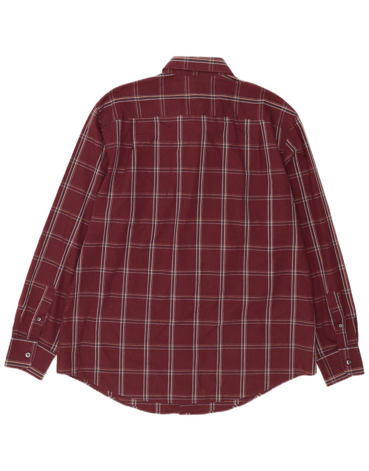 Ανδρικό πουκάμισο Dockers Size 16 16 1/2 Large Red Check Cotton