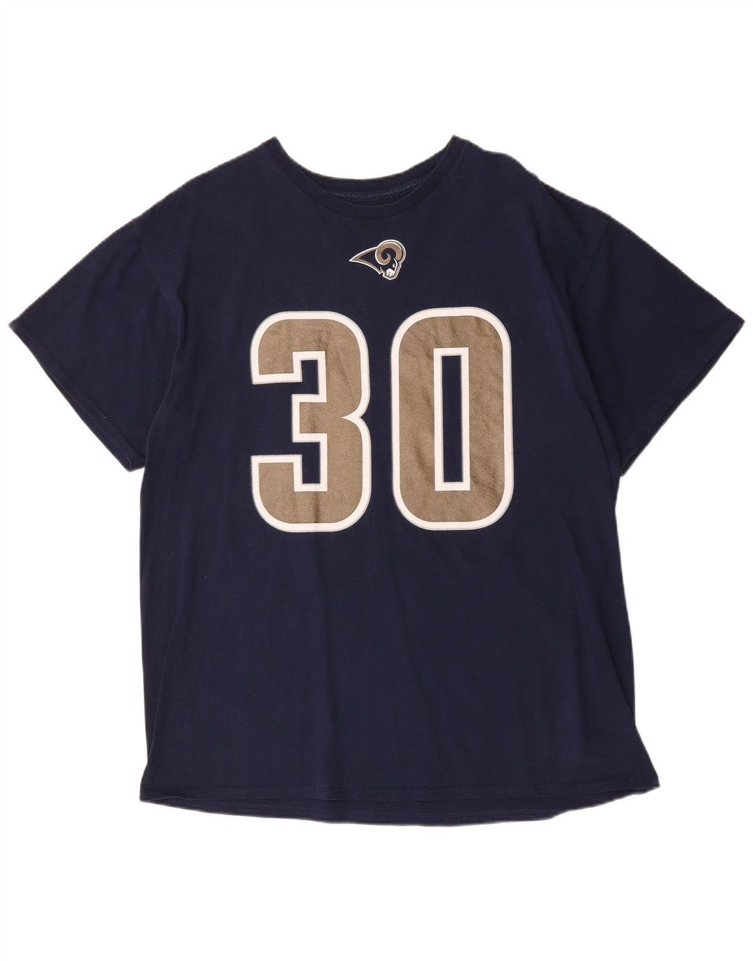 Γραφικό T-Shirt ανδρικό MAJESTIC Todd Gurley II Top XL Navy Blue Cotton