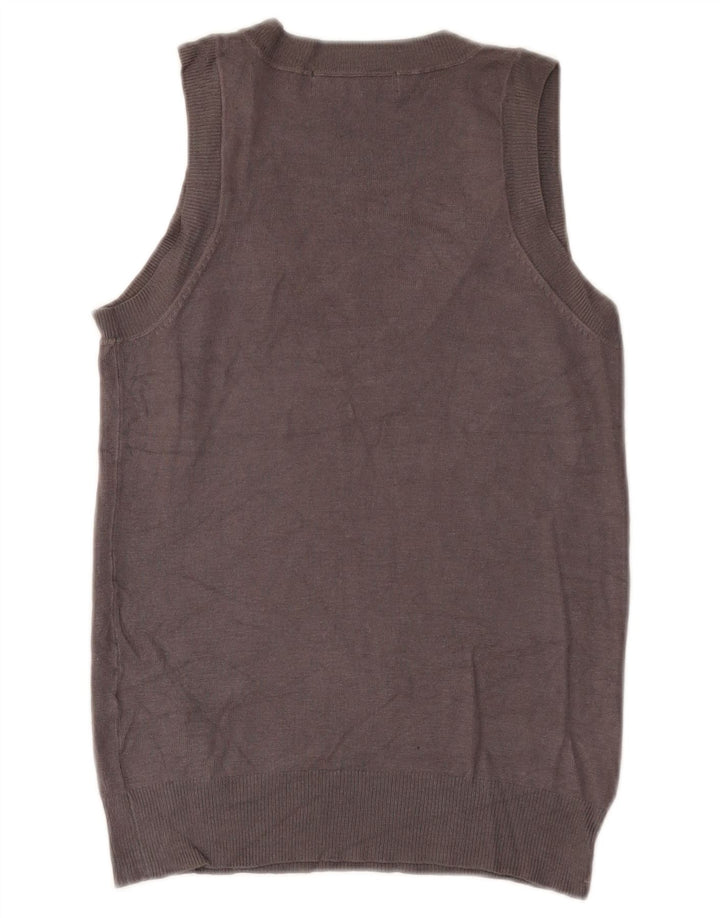 Zara Γυναικείο Γιλέκο Tank Top UK 12 Medium Grey Viscose